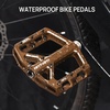 image:imageFIFTYFIFTY Mountain Bike Pedals NonSlip and Aluminum Alloy Bicycle Flat Pedals 916 Sealed Bearing Lightweight and Wide Platform for All Mountain Enduro Downhill EBike MTBBrown