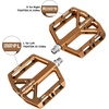 image:imageFIFTYFIFTY Mountain Bike Pedals NonSlip and Aluminum Alloy Bicycle Flat Pedals 916 Sealed Bearing Lightweight and Wide Platform for All Mountain Enduro Downhill EBike MTBBrown