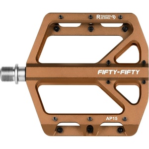 image:imageFIFTYFIFTY Mountain Bike Pedals NonSlip and Aluminum Alloy Bicycle Flat Pedals 916 Sealed Bearing Lightweight and Wide Platform for All Mountain Enduro Downhill EBike MTBBrown