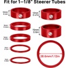image:imageFIFTYFIFTY 7 PCS Bike Headset Spacer Fork Washer for 1 18 Steerer TubesRed